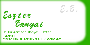 eszter banyai business card