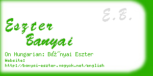 eszter banyai business card